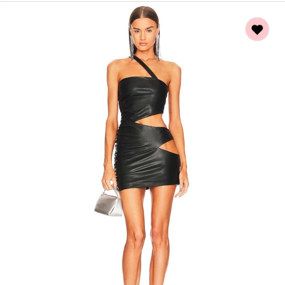 Michael Costello Revolve Leather Mini Dress